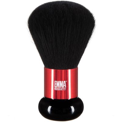EMMA BEAUTY Jumbo Dome Duster, Black, for Brushing Off Excess Dip Powder, Hair and Debris Around Nails, Face and Neck, Ultra-Soft, Gentle Bristles, 3 ½” Tall  