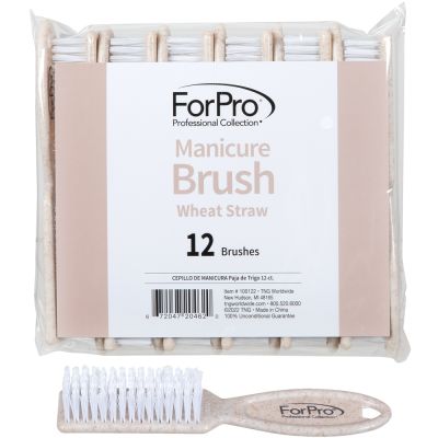 ForPro Wheat Straw Premium Manicure Brush, 12ct