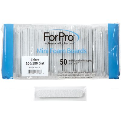 ForPro Zebra Mini Foam Boards 100/180 Grit 50-Count 