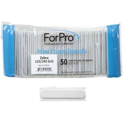 ForPro Zebra Mini Foam Boards 120/240 Grit 50-Count 