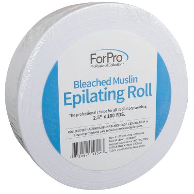 ForPro Bleached Muslin Epilating Roll 2.5” x 100 yds.