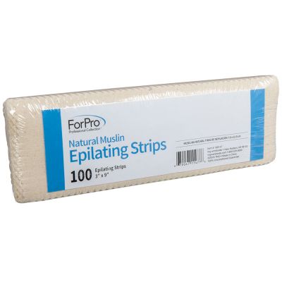 ForPro Natural Muslin Epilating Strips 100-ct. 3x9"