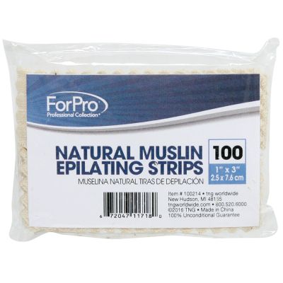 Natural Muslin Epilating Strips 1" x 3" 100-ct.
