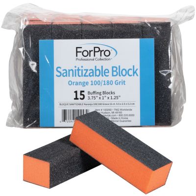 Forpro Sanitizable Orange Block 100/180 grit 