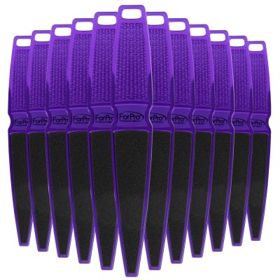 ForPro Pedicure Paddle Foot File 120/180 Grit Purple 12-Pack 