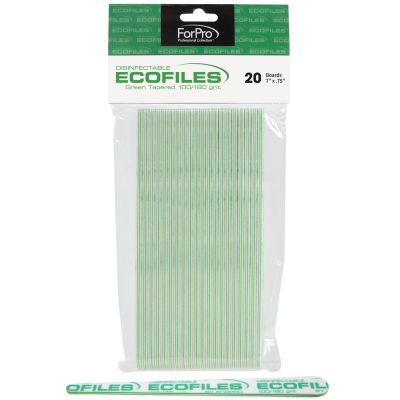 ForPro ECOFILES, Green Tapered, 100/180 Grit 20-ct.