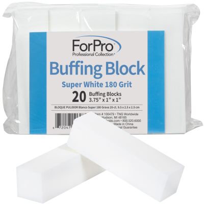 ForPro Super White Buffing Block 180 Grit