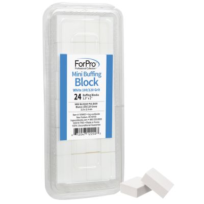 ForPro Mini Buffing Block White 100/120 Grit 24-Count