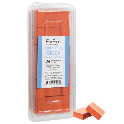 ForPro Mini Buffing Block White/Orange 100/180 grit