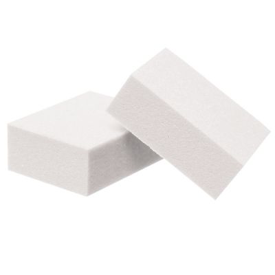 ForPro Mini Buffing Block, White, 100/120 Grit, Double-Sided Manicure and Pedicure Nail Buffer, 1.5” L x 1” W x .5” H, 1000-Count