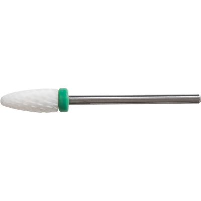 ForPro Expert Ceramic Flame Bit, Coarse Grit, Heat Resistant, for Reducing Excess Product, Backfills and Gel Removal with Less Dust and Friction, 3/32” Shank, 1 ½” L