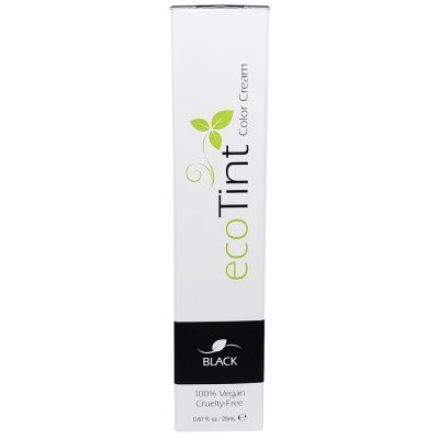 EcoTint, Eyebrows, Eyelashes, Beards and Mustache Hair Tint, 100% Ammonia-Free and FDA Recommended, Black, .67 Ounces 