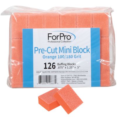 ForPro Pre-Cut Mini Block Orange 100/180 Grit 126-Count