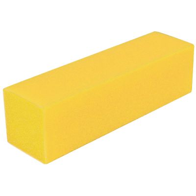 ForPro Ultra Gold Buffing Block, 240 Grit, Four-Sided Manicure and Pedicure Nail Buffer, 3.75” L x 1” W x 1” H, 500-Count