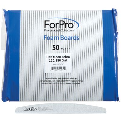 ForPro Half Moon Zebra 120/180 Foam Board 50ct