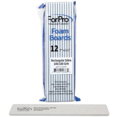 ForPro Zebra Rect Foam Board 100/180 12-ct