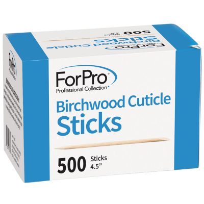 ForPro Birchwood Cuticle Sticks, 4.5” L, 500-Count