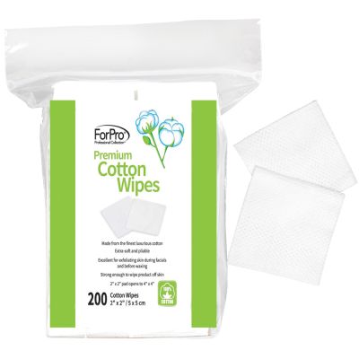 ForPro Premium Cotton Wipes 2” x 2”, 200-Count