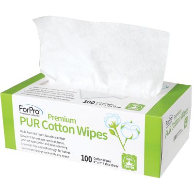 ForPro Premium PUR Dispenser Cotton Wipes 100-Count