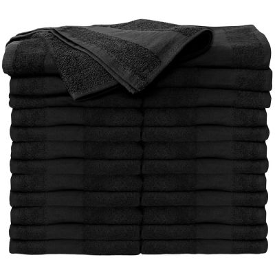 ForPro Premium Bleach Tough Salon Towels, Black 24-ct.