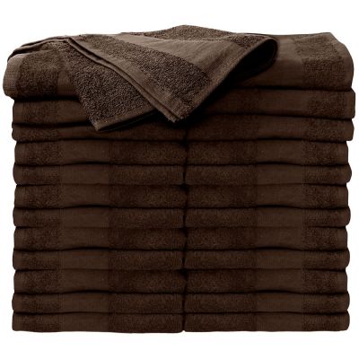 ForPro Premium Bleach Tough Salon Towels Chocolate 24-Count