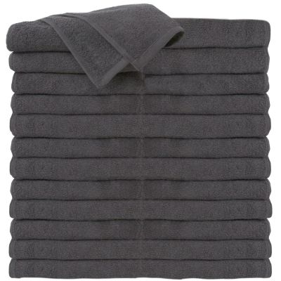 ForPro Premium 100% Cotton All-Purpose Towels, Cool Grey
