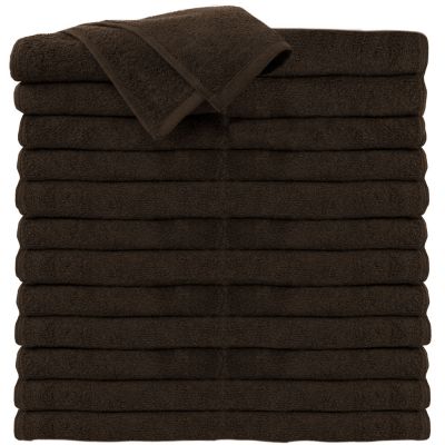 ForPro Premium 100% Cotton All-Purpose Towels, Chocolate