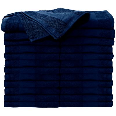ForPro Premium Bleach Tough Salon Towels Navy Blue 24-Count