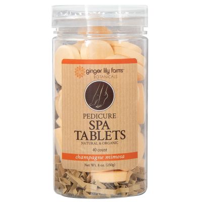 Ginger Lily Farms Botanicals Pedicure Spa Tablets Champagne Mimosa 40-Count 