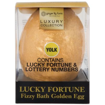 Ginger Lily Farms Botanicals Luxury Collection Lucky Fortune Fizzy Bath Golden Eggs 6-Count