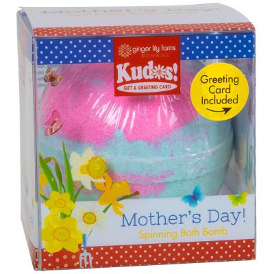 Ginger Lily Farms Botanicals Kudos! Mother's Day Butterfly, Spinning Bath Bomb and Greeting Card
