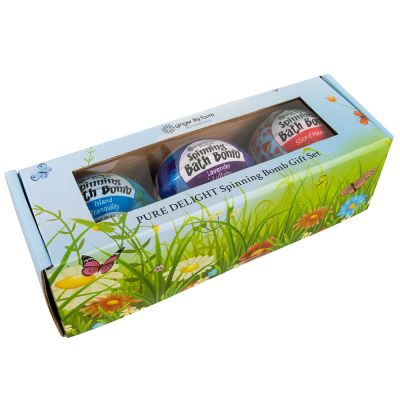 1 Ginger Lily Farms Botanicals Kudos! Pure Delight Spinning Bath Bomb Set, 3-Count