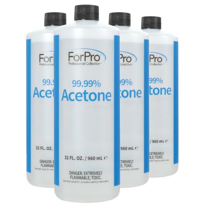 ForPro 99.99% Acetone 32 Ounce, Pack of 4 