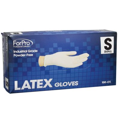 ForPro Powder-Free Latex Gloves 4 mil. S 100-ct.