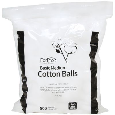 ForPro Basic Medium Cotton Balls 2000-Count (Pack of 4 – 500 Cotton Balls)