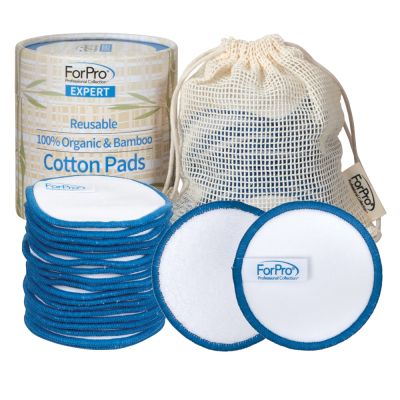 ForPro Expert Reusable 100% Organic & Bamboo Cotton Pads 