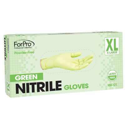 Green Nitrile Gloves Powder-Free  3 Mil. X-Large 100-Count