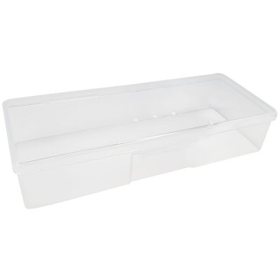 Personal Box With Lid For Storing Supplies, Clear, 7.5” L x 3” W x 1.5 “ H