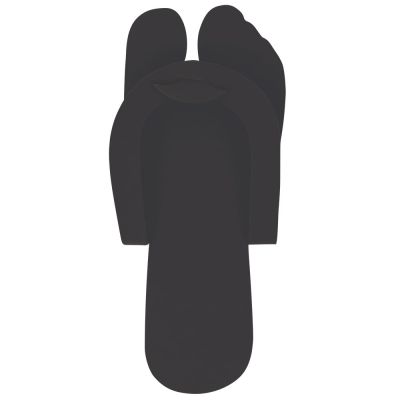 ForPro Fold-Up Pedi Slippers Black 360-Pair 