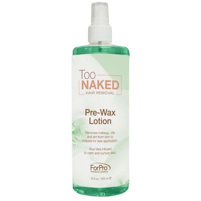 Too Naked Pre-Wax Lotion, Aloe Vera Infused, Removes Makeup, Oil and Dirt, 16.9 Ounces