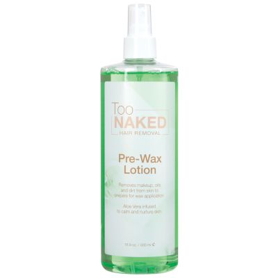Too Naked Pre-Wax Lotion, Aloe Vera Infused, Removes Makeup, Oil and Dirt, 16.9 Ounce