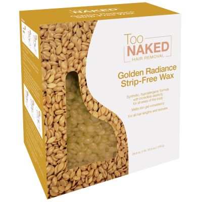 Too Naked Golden Radiance Strip-Free Wax, Hypoallergenic, Incredible Elasticity Peel Wax, 28.8 Ounces