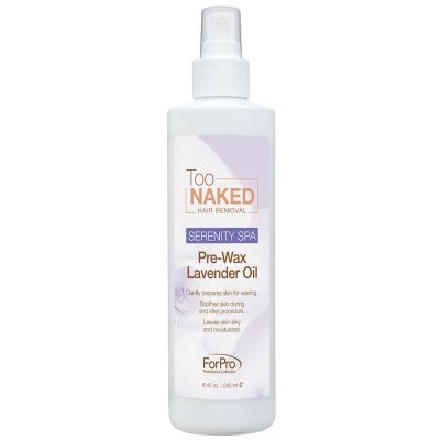 Too Naked Serenity Spa Pre-Wax Lavender Oil, Moisturizing and Smoothing, Antiseptic, Healing, and Relaxing, 8.45 Ounces