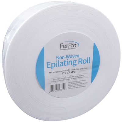 ForPro Non-Woven Epilating Roll, Tear-Resistant, Lint-Free, for Hair Removal, 3” x 100 Yds.