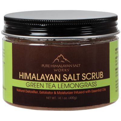 Pure Himalayan Salt Works Himalayan Salt Scrub Green Tea Lemongrass