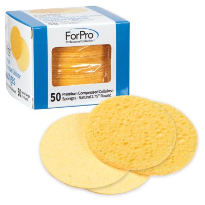 ForPro Premium Compressed Sponge Natural 50ct