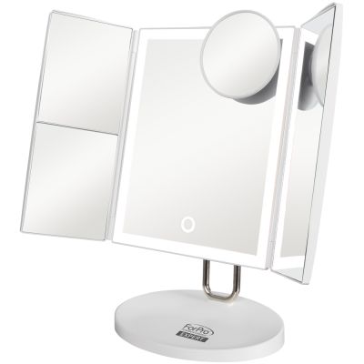 ForPro Expert Rechargeable LED Tri-Panel Makeup Mirror