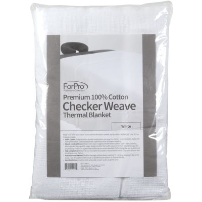 ForPro Premium 100% Cotton Checker Weave Thermal, White