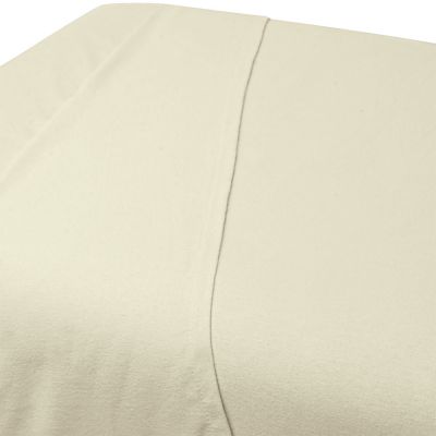 Premium Flannel Massage Flat Sheet Natural 