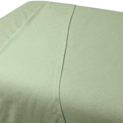 Premium Flannel Massage Flat Sheet Sage